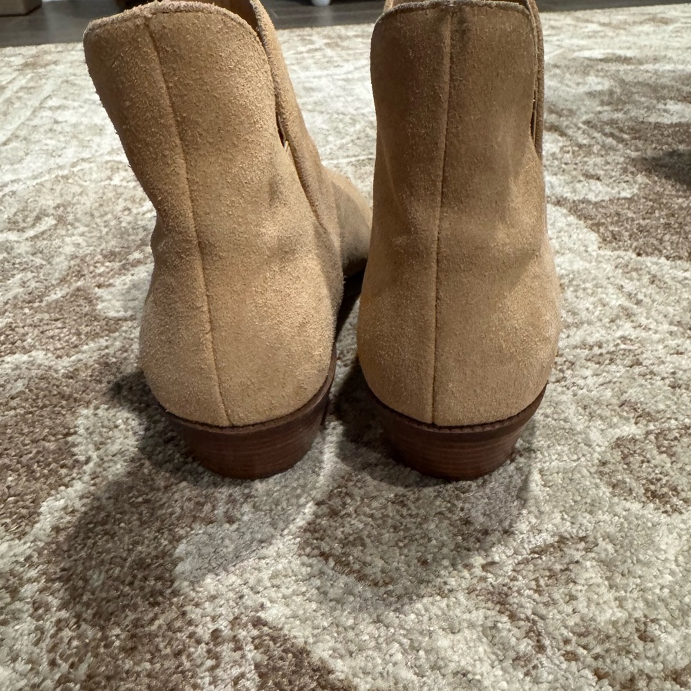 Ralph Lauren Leather Tan Suede Ankle Boots - Picture 7 of 11